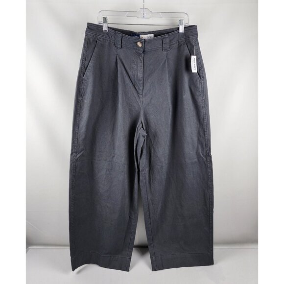 Old Navy Pants Womens 14 Gray Extra High Rise Wide Leg Trousers (34x28) NWT - Picture 1 of 10